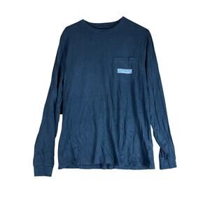 Vineyard Vines Mens Shirt Blue Marthas Vineyard Long Sleeve Crew 100% Cotton M